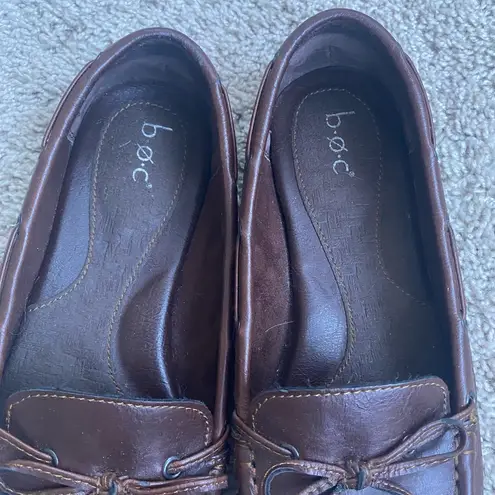 B.O.C. Dark Brown Carolann Leather Moccasin Driving Loafers Boat Shoes 10 Wide