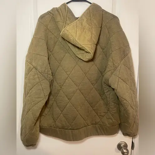 Wild Fable 🔥GUC Women’s Wild and Fable Quilted Jacket with Hood Olive Green Size XL