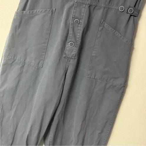 Pistola Jumpsuit Women M Blue Stone Relaxed Field Suit Short Sleeve Button Front