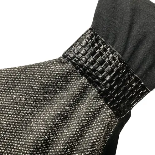 Signature by Sangria Women's Dress Sz 8 Black Gray Career Cap sleeve Tweed Fall