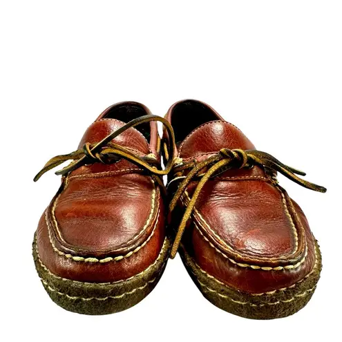 Cabela's Vintage Early 2000s Leather Crepe Slip On Shoes 8M