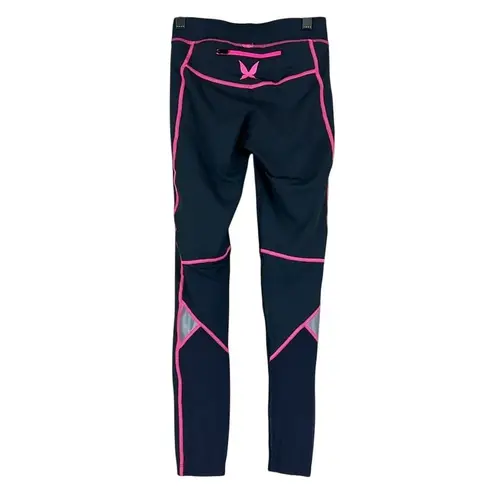 NWT Kari Traa Gray and Pink Louise Leggings Womens XS Athleisure Reflective