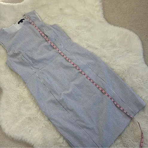 Brooks Brothers Blue & White Seersucker Sheath Dress, 14