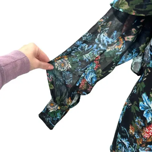 LPA Dress 5 in Antique Floral Print Off the Shoulder Halter Size Small