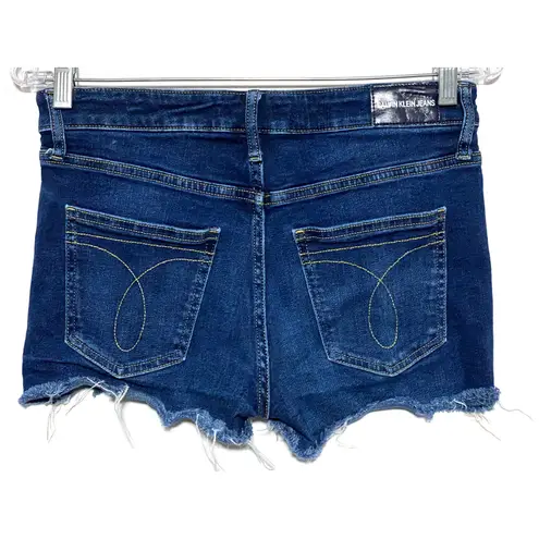 Calvin Klein Jeans Denim Shorts Womens 4 Cut Off Frayed Raw Hem Summer Beachy Blue