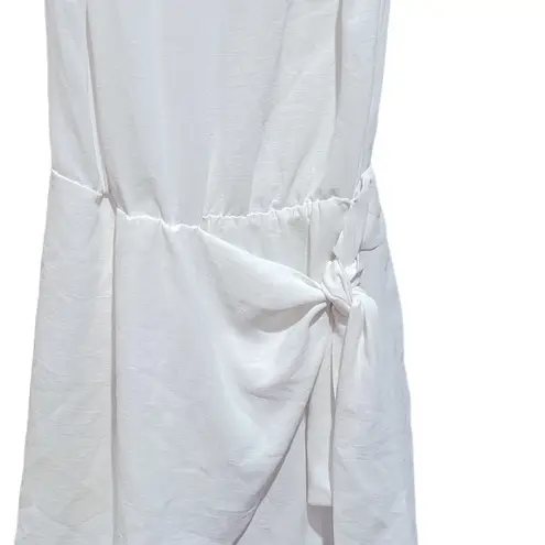 Drew  COLBY FAUX WRAP TIE FRONT OFF WHITE VNECK TANK DRESS S