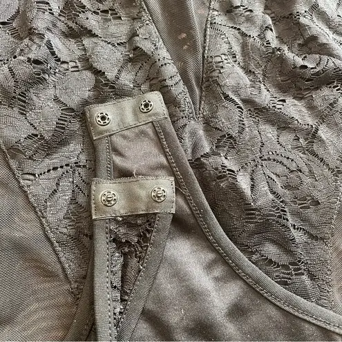 A'Gaci NWT A’Gaci Black lace & mesh bodysuit S floral lace sexy body suit club festival