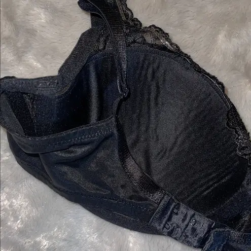 Ambrielle Midnight Black Lace Bra 38C Push