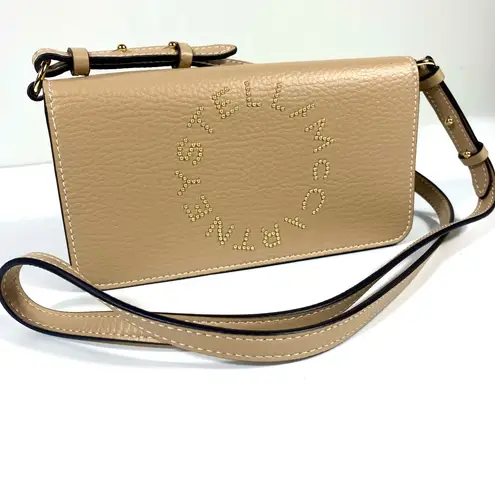 Stella McCartney Mini Logo Faux Leather Crossbody Bag Caramel NEW 7B0098WP0234