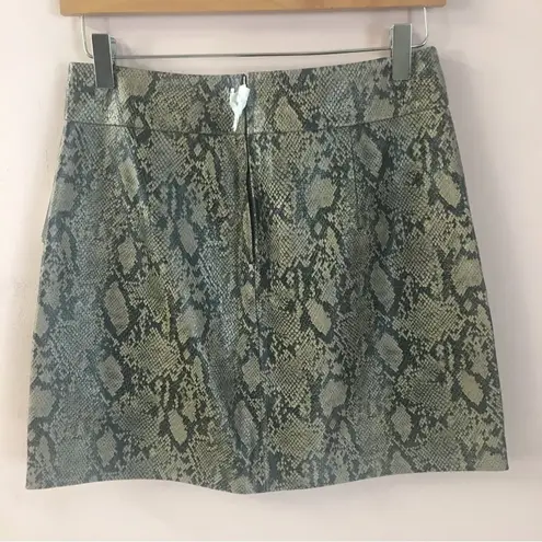 Frame  Denim NWT 100% Lamb Leather Snake Print Mini Skirt