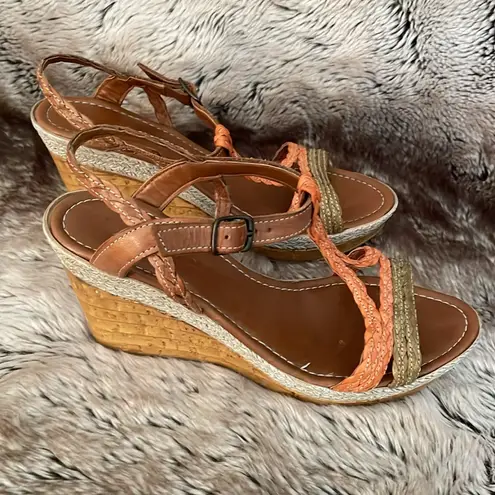 Kelly & Katie Kellie & Katie Strappy Wedge Sandals size 7.5/38