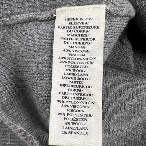 Ann Taylor  Petite Gray Long Sleeve Mock Turtleneck Sweater Dress Size SP