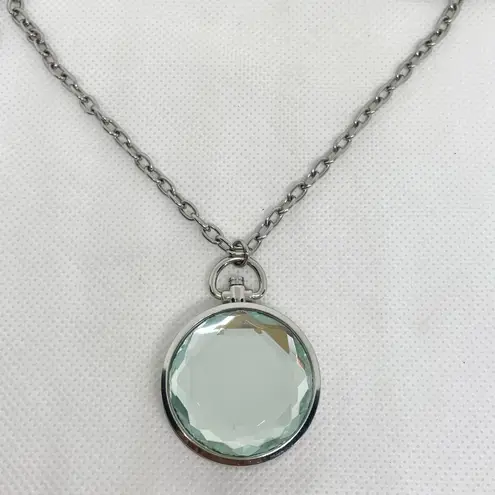 Regal Sweden fashion pendant pocket watch 31mm faceted large crystal running