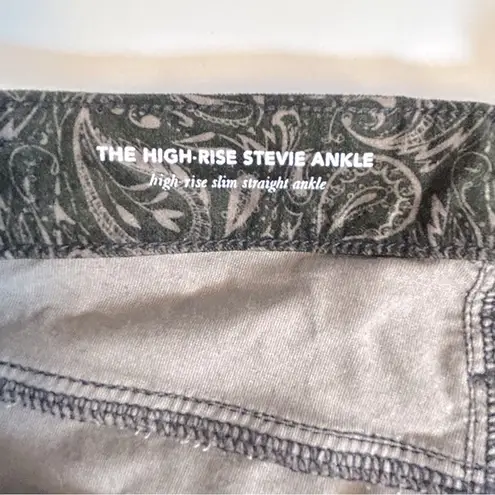 AG Adriano Goldschmied AG for Anthropologie Stevie Velvet High-Rise Skinny Ankle‎ Pants Brown