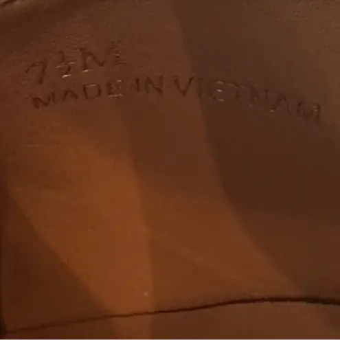 EUC Linea Paolo Women's Blush Rosette Floral Slingback Flats Sz 7.5 Pink