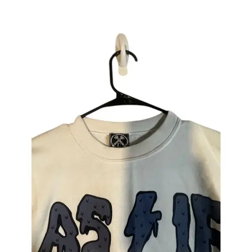 Civil Regime White Long Sleeve Crew Neck As If Pullover Sweatshirt Women Sz XS