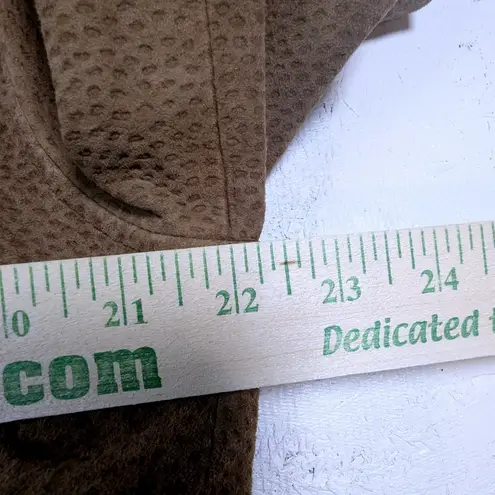 Womens Brown Textured Suede Belted Trench Coat Classic Casual Outerwear Size L