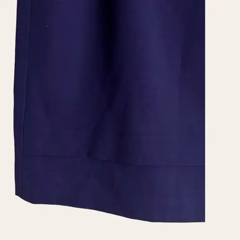 Giorgio Armani Solid Navy Purple Blue Straight Pencil Wrap Skirt Size 6