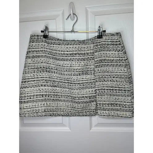 Altar'd State NWT  Boucle Tweed Mini‎ Skirt White Gold Career Party Holiday XL
