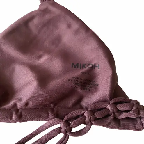 Mikoh new  ༄ Indies Macramé Sexy String Bikini Triangle Top ༄ Fringe Wine ༄ Small