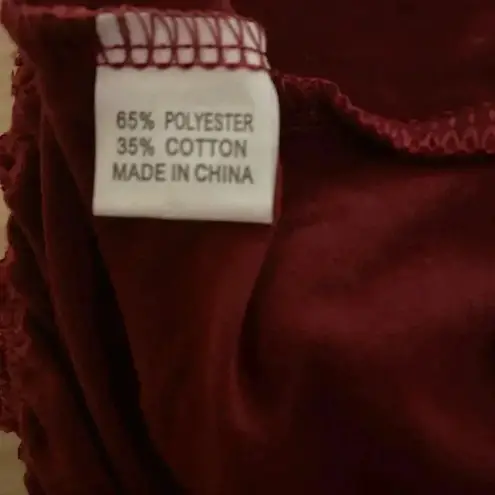 🆕Lace Splicing Drawstring Pocket Romper L🆕 Red Size L