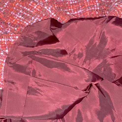 Elevenses by Anthropologie pink flare skirt tweed wool blend size 6