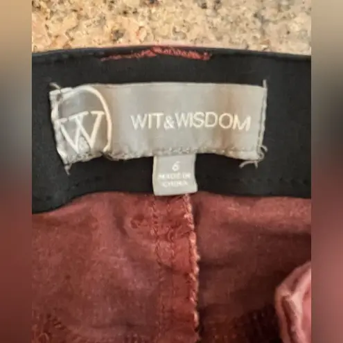 WIT & WISDOM ‘ab'solution High Waist Ankle Skinny Pants Burnt Henna Size 6 EUC Orange