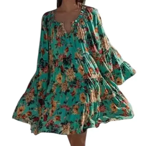 Johnny Was TULUM RELAXED FLORAL TIERED Dress NWT