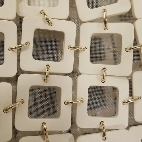 Cult Gaia ππ Terra Cutout Square-Link Crossbody Bag ~ Off White NWT