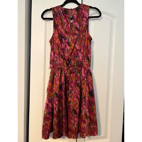 Evereve Floral Print Sleeveless Tie Waist Midi Dress Women's Size M