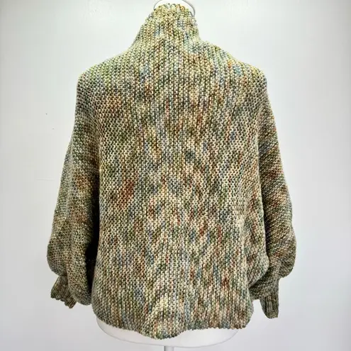 Hand Knit Homemade Multicolored Jewel Tone Sweater Shrug One Size Size M