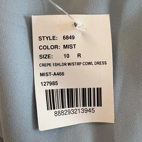 After Six One-Shoulder Draped Cowl-Neck Maxi Formal Dress