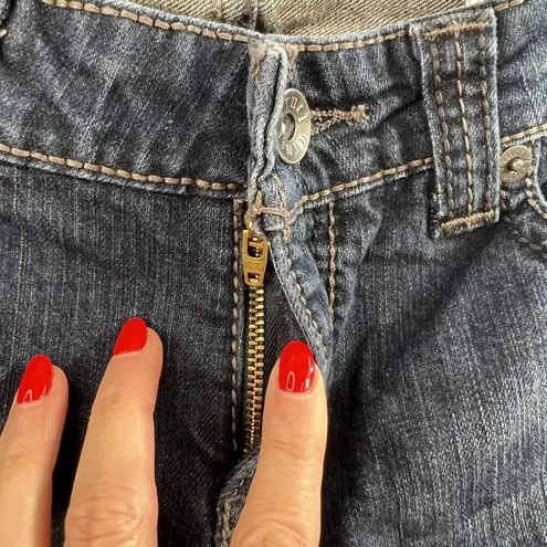 Cruel Denim 13 30L Blake Jeans Blue Bootcut Stretch Western Distressed Rocky Size 30