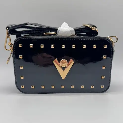 VALENTINO | Orlandi Crossbody Black Camera Bag Purse w/ Gold Hardware (V