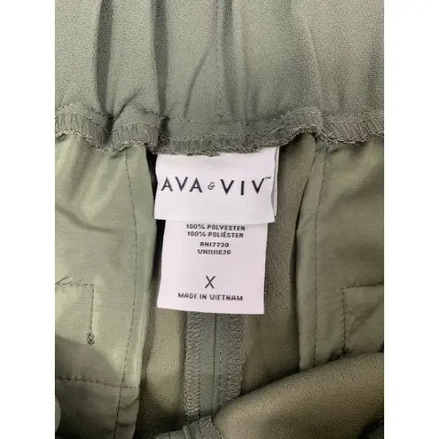 Ava & Viv Women's Plus Size Jungle Green Pants