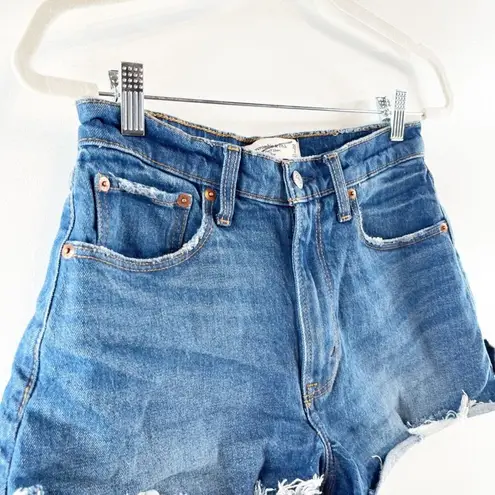 Abercrombie & Fitch  The Cutoff Shorts High Rise Curve Love Dark Wash Blue 26 / 2