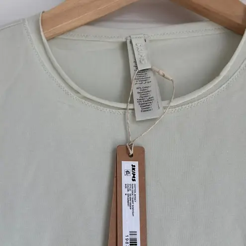 SKIMS Cotton Jersey T-Shirt Brief Bodysuit in Spearmint, Size Medium