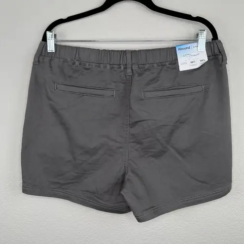 Abound Gray Women's 4" Stretch Pull On Elastic Waist Shorts Size Large NWT