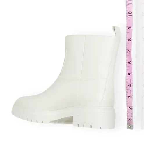 Ba&sh NEW X Something Navy Cighter Leather Ankle Boots, Off White, FR40/US9