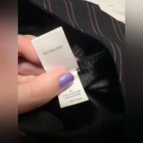 Caslon Black and Pink Pinstripe Slack Pants