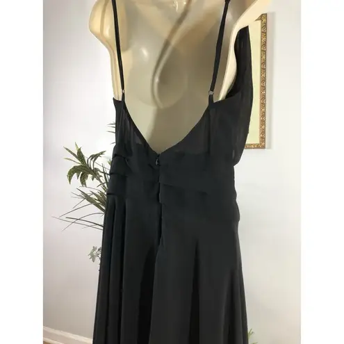 Lulus Women Small Maxi Dress Coveted Ballroom Evening Grown Formal Wear Black