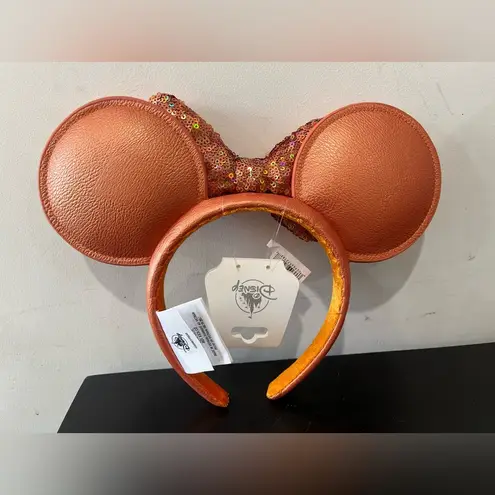 Disney  Parks Peach Punch Sequin Minnie Ears Headband