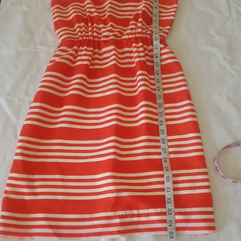 J. Crew dress Size 0 Womens Sleeveless Beach Preppy Casual Trendy Modern Summer Orange