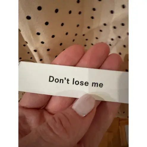 Reformation  Novia Polka Dot Flutter Sleeve Dress in Salt and Pepper, Size 10 NEW