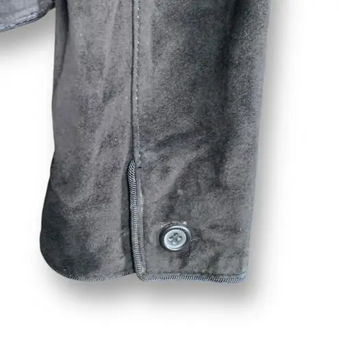 Vintage 90s Black Suede Leather Button