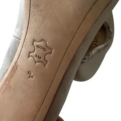 Sam Edelman  Lavender Gray Fringe Fabric Trim Heels Size 9.5