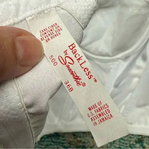 Vintage Backless by Smoothie white bra corset, size 36B