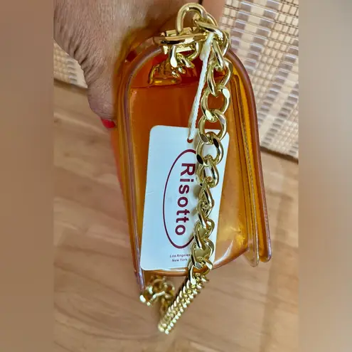 Risotto Orange pink jelly bean golden chain crossbody bag purse