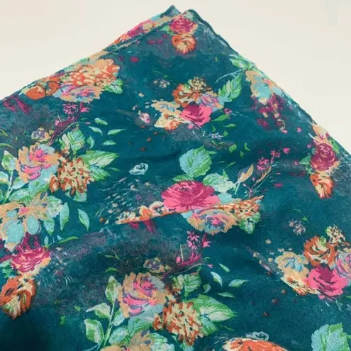 Floral Scarf 21x72" Pink