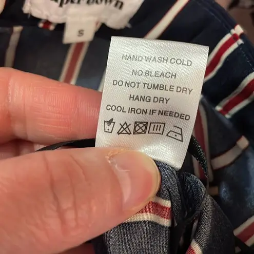 superdown Revolve  Morgan Navy, Red and White Striped Tie Front Pants